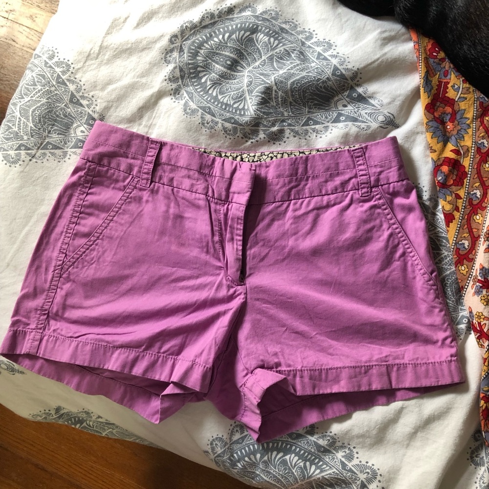 Purple J. Crew Chino Shorts